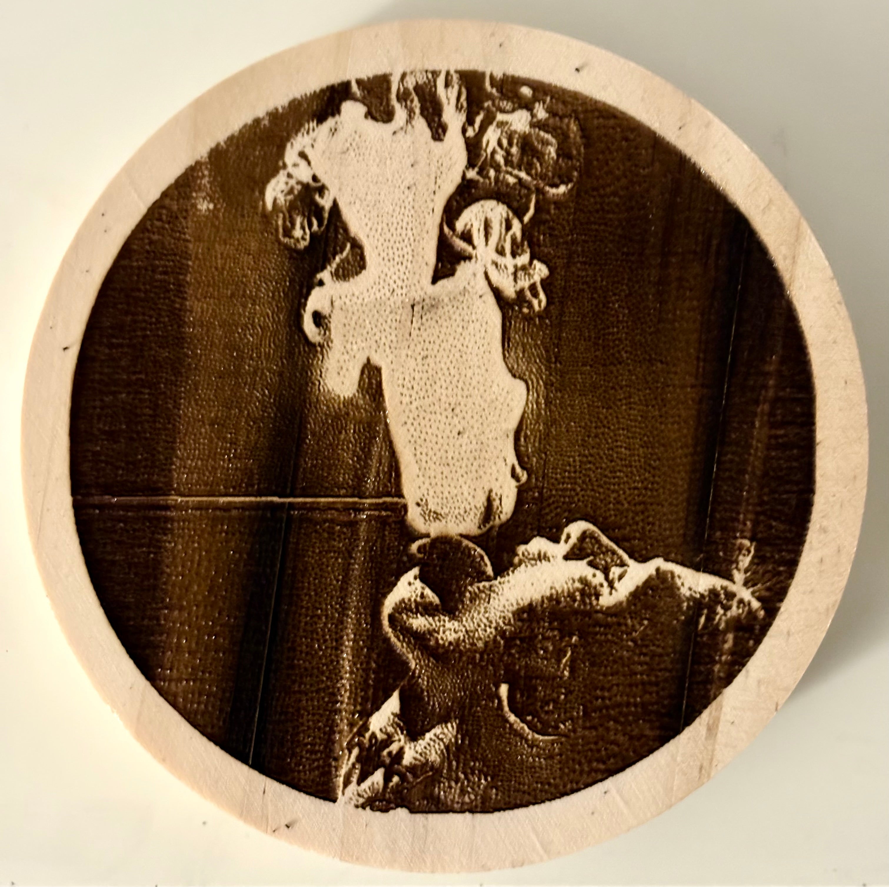 Custom Engraved 5” Wood Circle or Square