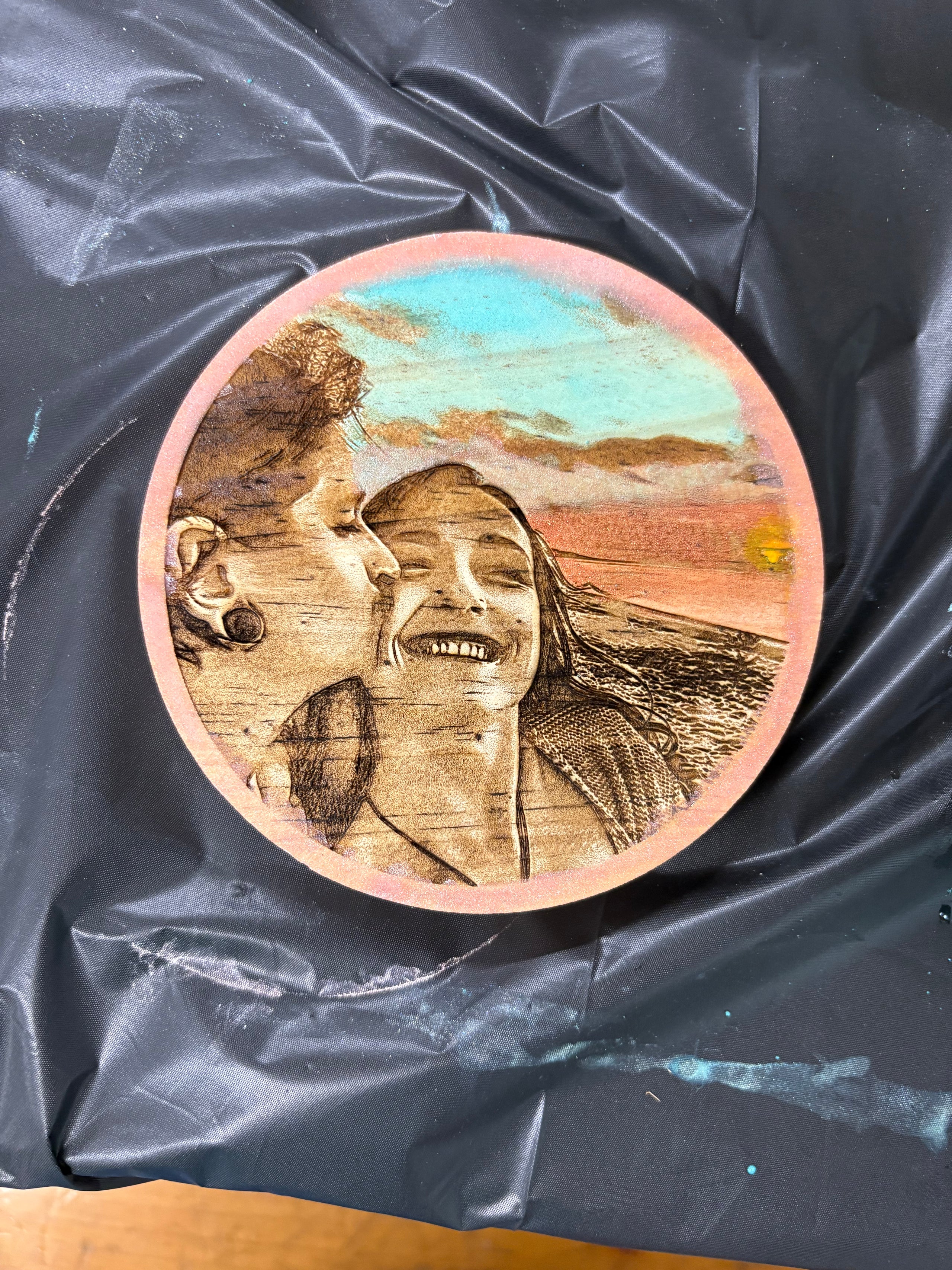 Custom Engraved 5” Wood Circle or Square